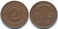 Weimarer Republik 2 Rentenpfennig Kupfer
