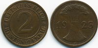 Weimarer Republik 2 Rentenpfennig Kupfer