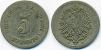 Kaiserreich 5 Pfennig kleiner Adler - Kupfer/Nickel -