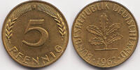 BRD 5 Pfennig Stahl/tombakplattiert -