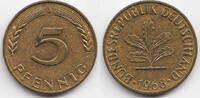 BRD 5 Pfennig Stahl/tombakplattiert -