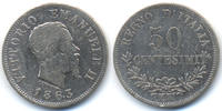 Italien - Italy 50 Centesimi Viktor Emanuel II. 1861-1878 – Variante Jahreszahl -