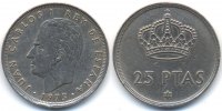 Spanien - Spain 25 Pesetas Juan Carlos seit 1975 – dezentriert