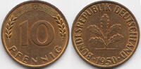 BRD 10 Pfennig Stahl/tombakplattiert -