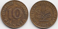 BRD 10 Pfennig Stahl/tombakplattiert -