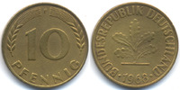 BRD 10 Pfennig Stahl/tombakplattiert -