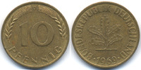 BRD 10 Pfennig Stahl/tombakplattiert -