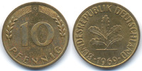 BRD 10 Pfennig Stahl/tombakplattiert -