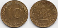 BRD 10 Pfennig Stahl/tombakplattiert -