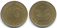 BRD 10 Pfennig Stahl/tombakplattiert -