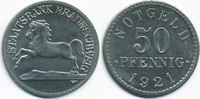 Braunschweig 50 Pfennig Braunschweig Staatsbank - Eisen 1921 (Funck 56.10)