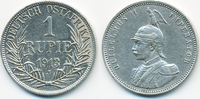 Deutsch Ostafrika 1 Rupie Wilhelm II. 1888-1918 - Silber