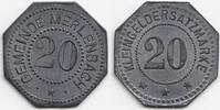 Lothringen 20 Pfennig Merlenbach – Zink vernickelt ohne Jahr (Funck 331.3a) Originalprägung -