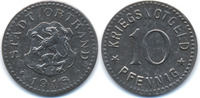 Sachsen 10 Pfennig Ortrand - Eisen 1918 (Funck 411.1a) Originalprägung -