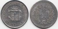 Bayern 50 Pfennig Zirndorf – Zink vernickelt 1917 (Funck 626.3) -