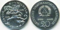 DDR 20 Mark Jacob Wilhelm Grimm - Silber
