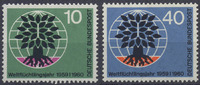 Bund 10 und 40 Pfennig Weltflüchtlingsjahr – Satz 2 Marken postfrisch -