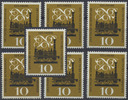 Bund 10 Pfennig 125 Jahre Deutsche Eisenbahn – Lot 7 Marken postfrisch -