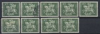 Bund 10 Pfennig 50 Jahre Deutsche Pfadfinder – Lot 9 Marken gestempelt/postfrisch -