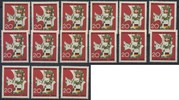 Bund 20 Pfennig Vogelfluglinie – Lot 15 Marken postfrisch -