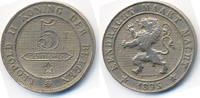 Belgien - Belgium 5 Centimes - Der Belgen Leopold II. 1865-1909 -