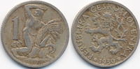 Tschechoslowakei - Czechoslovakia 1 Krone Erste Republik