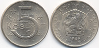 Tschechoslowakei - Czechoslovakia 5 Kronen CSSR 1960-1990 - kleines Zainende
