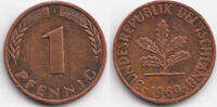 BRD 1 Pfennig Stahl/kupferplattiert -