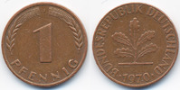 BRD 1 Pfennig Stahl/kupferplattiert
