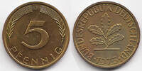 BRD 5 Pfennig Stahl/tombakplattiert -