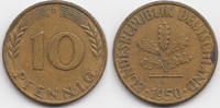 BRD 10 Pfennig Stahl/tombakplattiert -