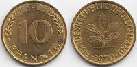 BRD 10 Pfennig Stahl/tombakplattiert -