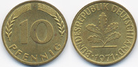 BRD 10 Pfennig Stahl/tombakplattiert -
