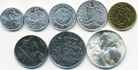 San Marino - San Marino Kursmünzensatz Republik – 1 Lire bis 500 Lire 1973