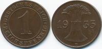 Weimarer Republik 1 Reichspfennig Kupfer - Verprägung
