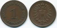 Kaiserreich 1 Pfennig kleiner Adler - Kupfer