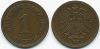 Kaiserreich 1 Pfennig kleiner Adler - Kupfer
