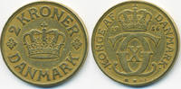 Dänemark - Denmark 2 Kronen Christian X. 1912-1947