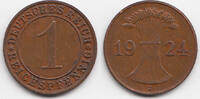 Weimarer Republik 1 Reichspfennig Kupfer -