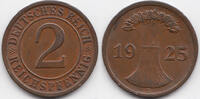 Weimarer Republik 2 Reichspfennig Kupfer -