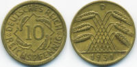 Weimarer Republik 10 Reichspfennig Kupfer/Aluminium