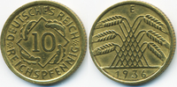 Weimarer Republik 10 Reichspfennig Kupfer/Aluminium