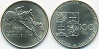 Tschechoslowakei - Czechoslovakia 100 Kronen CSFR 1990-1992 – Pferderennen Pardubicka
