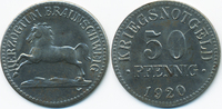 Braunschweig 50 Pfennig Braunschweig Herzogtum - Eisen 1920 (Funck 56.6b)