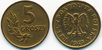 Polen - Poland 5 Groszy Volksrepublik 1949-1990 - Bronze