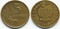 Polen - Poland 5 Groszy Volksrepublik 1949-1990 - Bronze