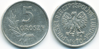 Polen - Poland 5 Groszy Volksrepublik 1949-1990