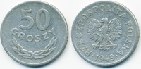 Polen - Poland 50 Groszy Volksrepublik 1949-1990 - Aluminium