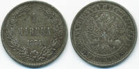Finnland - Finland 1 Markkaa Alexander II. von Russland 1855-1881