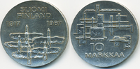 Finnland - Finland 10 Markkaa Republik seit 1917 – 50 Jahre Unabhängigkeit